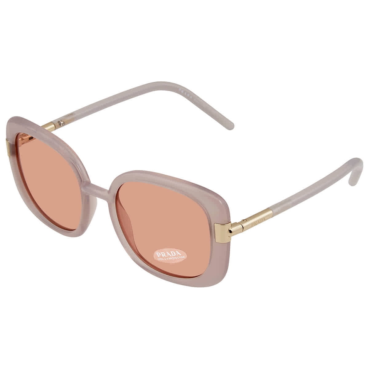 Prada Dark Pink Rectangular Ladies Sunglasses PR 04WS TWH03F 53 -  