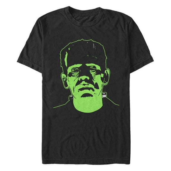Men's Frankenstein Neon Portrait  Graphic T-Shirt