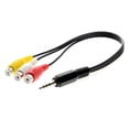 thumbnail image 6 of Chenyang CY 3.5mm 1/8" Male Stereo Car AUX to 3 RCA AV Female Cord Audio Video Composite Cable 20cm Cable, 6 of 7