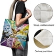 thumbnail image 3 of Eevee: Evoluciones Estéticas Bolso de tela con estampado de lienzo para mujer, bolsa de compras reutilizable y estética, con cremallera interior, regalo para mujer,40*45cm., 3 of 6