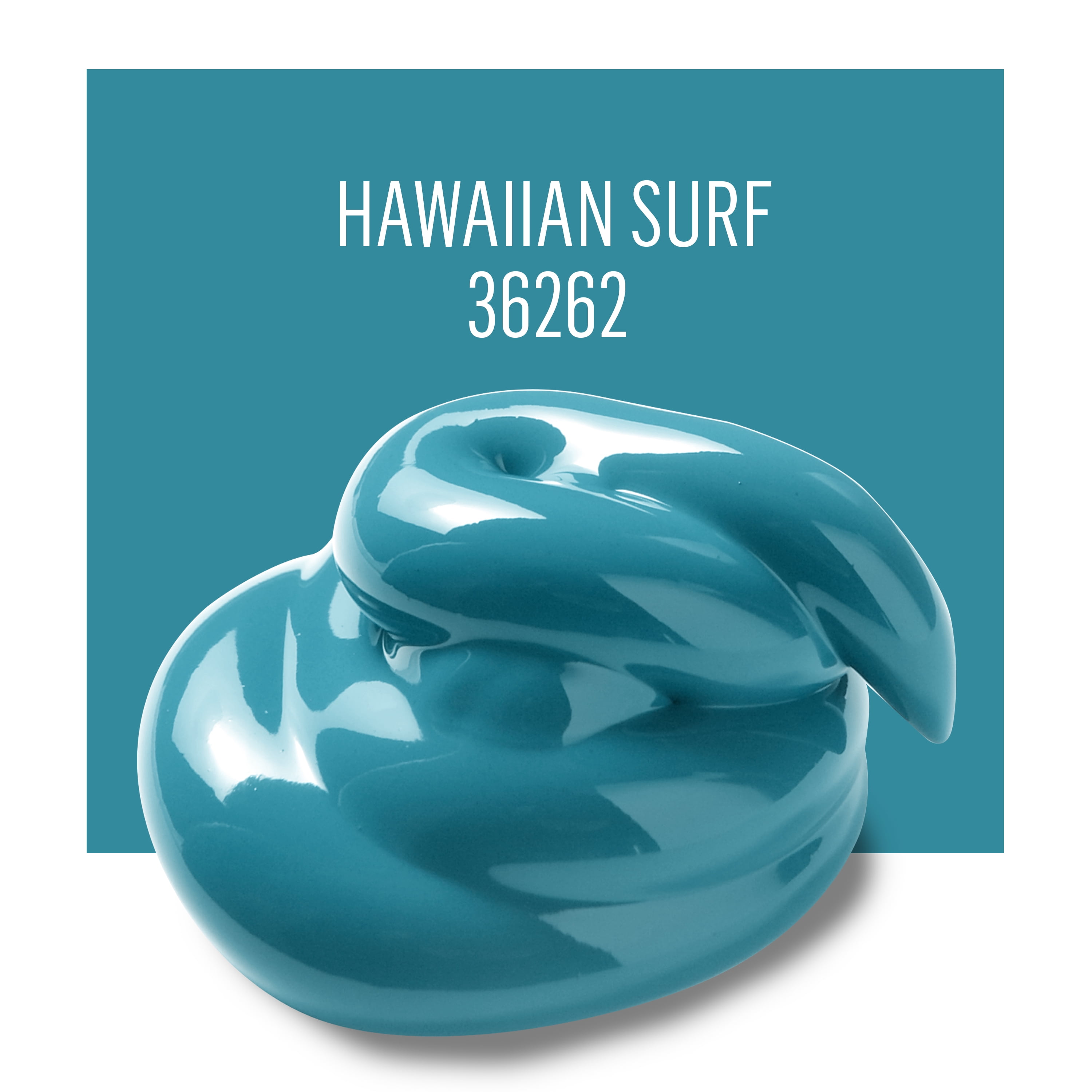 (2 pack) FolkArt Multi-Surface Acrylic Craft Paint, Satin Finish, Hawaiian Surf, 2 fl oz