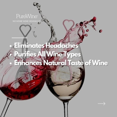 PureWine Wand Technology Histamine and Sulfite Filter, Purifier Alleviates Wine Allergies, Stir Stick Aerates Wine, from Grand Fusion.