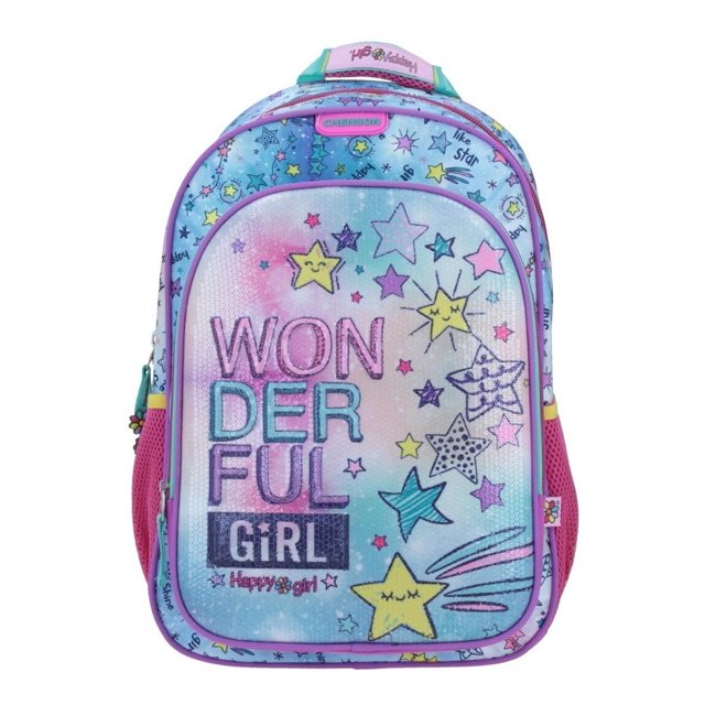 Mochila Grande Morado Chenson Happy Girl Primaria WIND para niña Porta Tablet de hasta 10". CHENSON HG64607-U