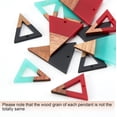 thumbnail image 4 of 72pcs Triangle Bag Resin Wooden Earring Pendants Resin Walnut Wood Earring Makings Kit Wood Earring Accessories with Earring Hooks Jump Rings for Earrings Necklace Making -6 Colors, 4 of 6