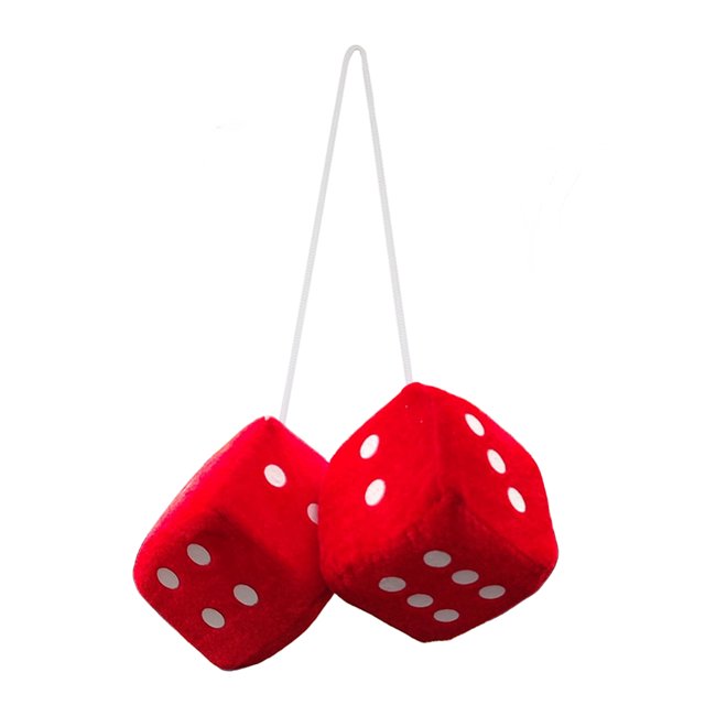 Dados Felpa Multicolores Dados Divertidos Nuevo Adorno Dados (rojo)