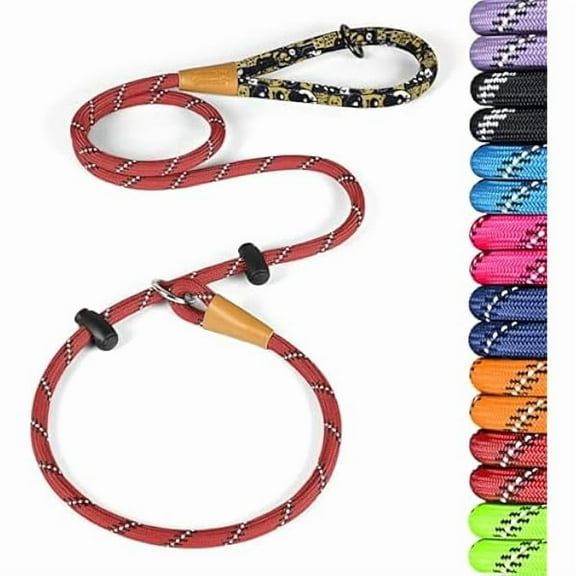 Eryueer Slip Lead Dog Leash Reflective, 6 FT x 1/2" Heavy Duty Comfortable Strong Rope Leash for Large, Medium Dogs, No Pull Pet Training Lead