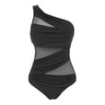 thumbnail image 2 of Inevnen Womens One Piece Swimsuits Mesh V Neck Monokini Bathing Suits Tummy Control Swimwear, 2 of 6