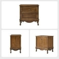 thumbnail image 5 of Wooden End Table with Charging Station Space 2 Drawers Table Living Room Walnut, 5 of 7
