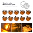 thumbnail image 4 of 12V-DC 10pcs LED Marine Boat Light Waterproof 3 LED Deck Courtesy Light 3/4" Round Boat Interior Navigation Lighting Blue ,High Bright, 4 of 6
