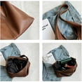 thumbnail image 4 of Bolsas de mano holgadas para mujer, de piel sintética, estilo retro, suaves, de gran capacidad, 2 unidades, 2025, 4 of 4