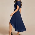 thumbnail image 5 of CIENVNSTG Summer Dresses For Women V Neck Flutter Sleeve Chiffon Midi Dress Wrap Waist Sundress Elegant Outfit for Wedding Guest Blue L, 5 of 5
