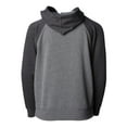 thumbnail image 3 of Independent Trading PRM15YSBZ Youth Lightweight Special Blend Raglan Zip Hood-NICKEL BODY/CARBON SLV-S, 3 of 5