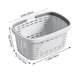thumbnail image 3 of Cesta de Almacenamiento de Plástico Hhh240709723 | Organizador Rectangular Pequeño para Escritorio | Contenedor Transparente Blanco y Gris para Artículos Diversos con Asas | Almacenamiento Multiusos, 3 of 6