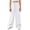 White, variant on PMVFHDE Girls Elastic Waist Casual Long Pants Summer Solid Trousers Kids Everyday Bottoms School Outdoor Sky Blue,5-6 Years