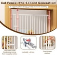 thumbnail image 4 of YUFU 74.8" Extra Tall Pet Gate for Cats, adjustable height adjustable width 30.3"-38.2" Pressure Mounted, No Drill, Walk-Through Door for Stairs/Doorways, (white), 4 of 7