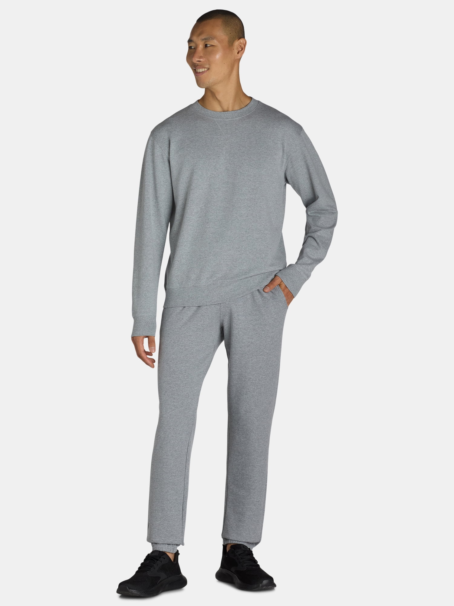 Athletic Works Men's & Big Men's Fleece Crewneck Sweatshirt, Sizes XS-3XL
