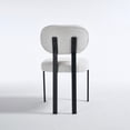 thumbnail image 5 of Set of 4 Modern Dining Room Chairs, Mid-Century Upholstered Boucle Kitchen Dining Chairs with Metal Legs (Beige), 5 of 12