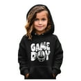 thumbnail image 2 of Hoodies for Girls Size 10 Drawstring FlowerLetter Printing Pullover Sweatshirt Pullover Oversized Hoodie Fashion Blouse Long Sleeve Shirt track Jackets with Pocket Black, 130, 2 of 4