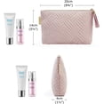 thumbnail image 4 of Pochette Cosmétique, 2 Pcs Petit Sac de Maquillage pour Sac à Main, Sac Cosmétique de Voyage pour les Pinceaux de Maquillage Rouges à Lèvres Accessoires Électroniques, Rose + Noir, 4 of 7