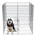 thumbnail image 2 of 48" Pet Playpens for Dogs, Foldable Metal Puppy Playpen for Small Dogs, Pet Exercise Pen Exercise Yard 8 Panel Metal Play Pen, 2 of 5