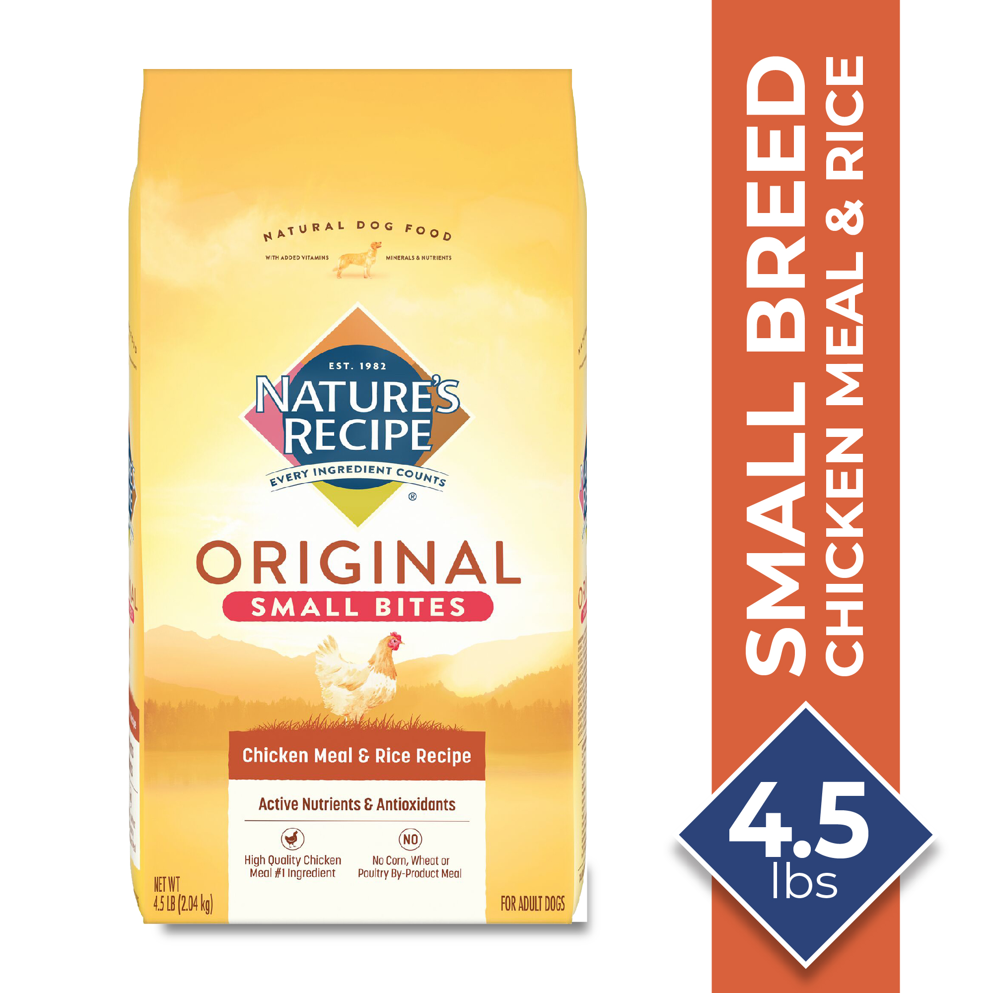 Nature's Recipe Small Bites Chicken meal & Rice Recipe Dry Dog Food, 4.