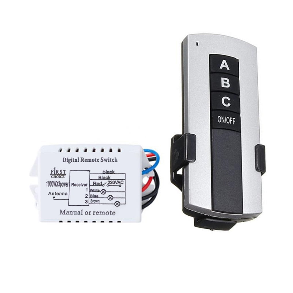 Wall Panel Wall Transmitter Remote AC 220V 3 Way Channel Remote Control Switch 