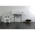 thumbnail image 2 of Kingston Brass LMS36MBSQ1 Pemberton 36" Carrara Marble Console Sink with Brass Legs (8-Inch, 3-Hole), Carrara Marble White/Polished Chrome, 2 of 8