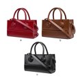 thumbnail image 3 of Sonducket Bolso cruzado para mujer, estilo Simple a la moda, asa de elevación, Color sólido, Rectangular, para teléfono móvil, lápices Bolsas de mensajero y de hombro Café, 3 of 6