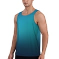 thumbnail image 2 of Daiia Blue to turquoise Printed Men's Quick Dry Fit Muscle Tank Top Slim-Fit Tank Workout Tank Top Lightweight Sports Tank Top-4X-Large, 2 of 7