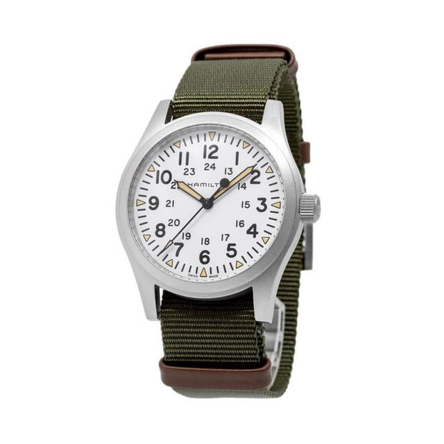Hamilton Khaki Field Nylon Strap White Dial Mechanical H69529913 Men's Watch