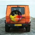 thumbnail image 6 of Salouo Vibrant Color Splash Print Spare Tire Cover 14-17 inch Spare Tire Protector Universal Tough Tire Wheel Cover for Trailer SUV and Truck-15 inch, 6 of 6