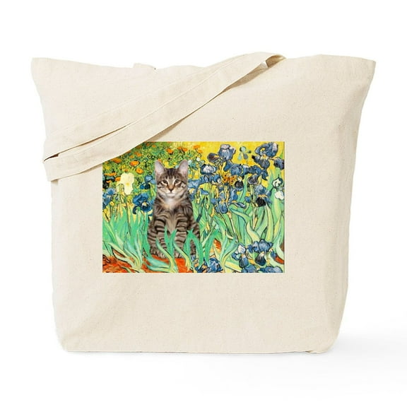 CafePress - Irises / Tiger Cat Tote Bag - Unisex Canvas Tote Bag, Beige, 1-Piece