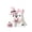 A-Pink Ghost Couple, variant on Ghost Dog Figurine, Halloween Ghost Decor, Cute Ghost Puppy Statue, Halloween Tabletop Decoration for Shelf Mantel Desk Tiered Tray Home Fall Decor