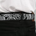 thumbnail image 4 of Buckle-Down Belt, Seatbelt Buckle Belt, Bandana Skulls Black White, 34 to 52 Inches, 4 of 9
