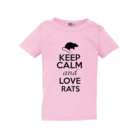 

Keep Calm And Love Rats Rodents Animals Toddler Kids T-Shirt Tee