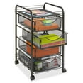 thumbnail image 3 of Safco, Onyx Double Mesh Mobile File Cart, 1 Each, Black, 3 of 3