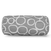 Majestic Home Goods Indoor Gray Fusion Round Bolster Decorative Throw Pillow 18.5 in L x 8 in W x 8 in H