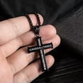 thumbnail image 2 of HOOUN Philippians 4:13 Cross Pendant STRENGTH Bible Verse Stainless Steel Necklace 24'-gold, 2 of 9