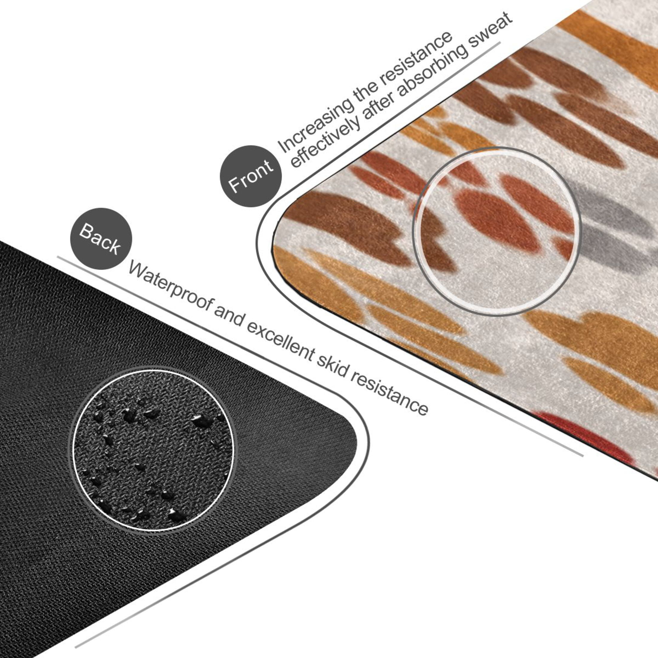 BZSMCE Yoga Mat Women Fitness Mat Earthy Paw Bone Collage Pattern
