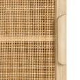 thumbnail image 4 of Kate and Laurel Ori Transitional Cane Wall Cabinet with Door, 15 x 7 x 24, Natural Wood, Decorative Rattan Over the Toilet Cabinet with Two Shelves and Bonus Storage Cubby, 4 of 11
