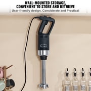 KFFKFF Commercial Heavy Duty Immersion Blender Heavy Duty Hand Mixer 304 Stainless Steel Hand Blender 500W 18,000 Speed Adjustable