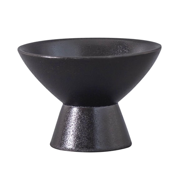 Maceta de cerámica decorativa con base, centro de mesa, moda, multiusos negro