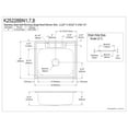 thumbnail image 2 of Kingston Brass Carefree K25228BN8 25" Stainless Steel Self-Rimming Single Bowl Drop-In Kitchen Sink with 3-Hole Drain and Strainer, Stainless Steel/Brushed Nickel, 2 of 4