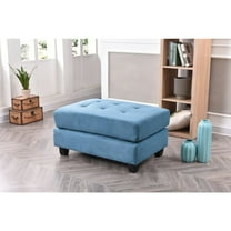 Glory Furniture Malone Ottoman in Aqua Color