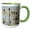Green/White, variant on 3drose, Flower of Scotland, Highlands of Scotland, 11oz Two-tone Yellow Mug