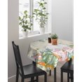 thumbnail image 4 of Cute Easter Bunny Suqare Tablecloth - 54 x 54 Inch, Eucalyptus Leaves Colorful Eggs Beige Waterproof & StainResistant Tablecloth, Washable Oil-proof Table Cover for Dining/Party/Wedding/Buffet, 4 of 9
