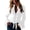 Womens blouses Z05 White, variant on Women's Vintage Ruffle Lace Trim Blouse Elegant Button Down Long Sleeve Collared Shirts Dressy Casual Work Tops Black L