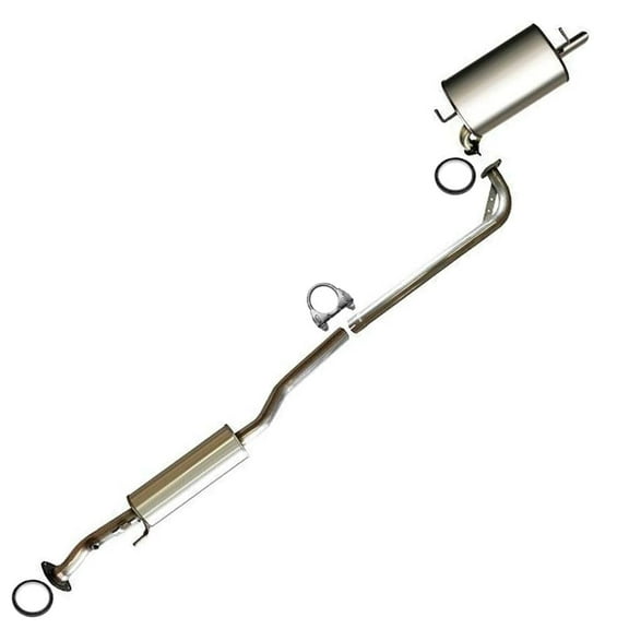 Direct Fit Stainless Steel Exhaust System Kit Compatible for Toyota 1997-2001 Camry 2002-2003 Solara 2.2L 2.4L