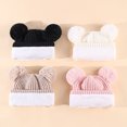 thumbnail image 3 of YAOBAMM Elastic Winter Hat Children Hat Set Thickened Knitted Good Elasticity Plush Slip Ball Decor Dome Soft Warm Ear Protection Unisex Baby, 3 of 7