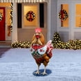 thumbnail image 4 of Christmas Chicken Yard Stake Outdoor Garden Decoration Farm Animal Lawn Ornament for Holiday Party Patio Festive Ground Plug Decor, 4 of 6
